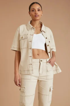AF Denim Utility Shirt<ALL FENIX Hot