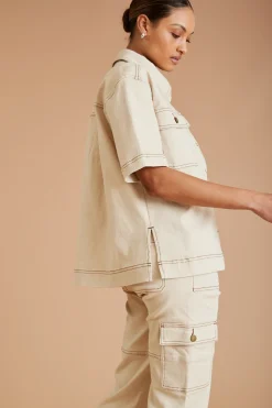 AF Denim Utility Shirt<ALL FENIX Hot