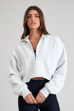 Arlo Crop 1/2 Zip Sweater<ALL FENIX Discount