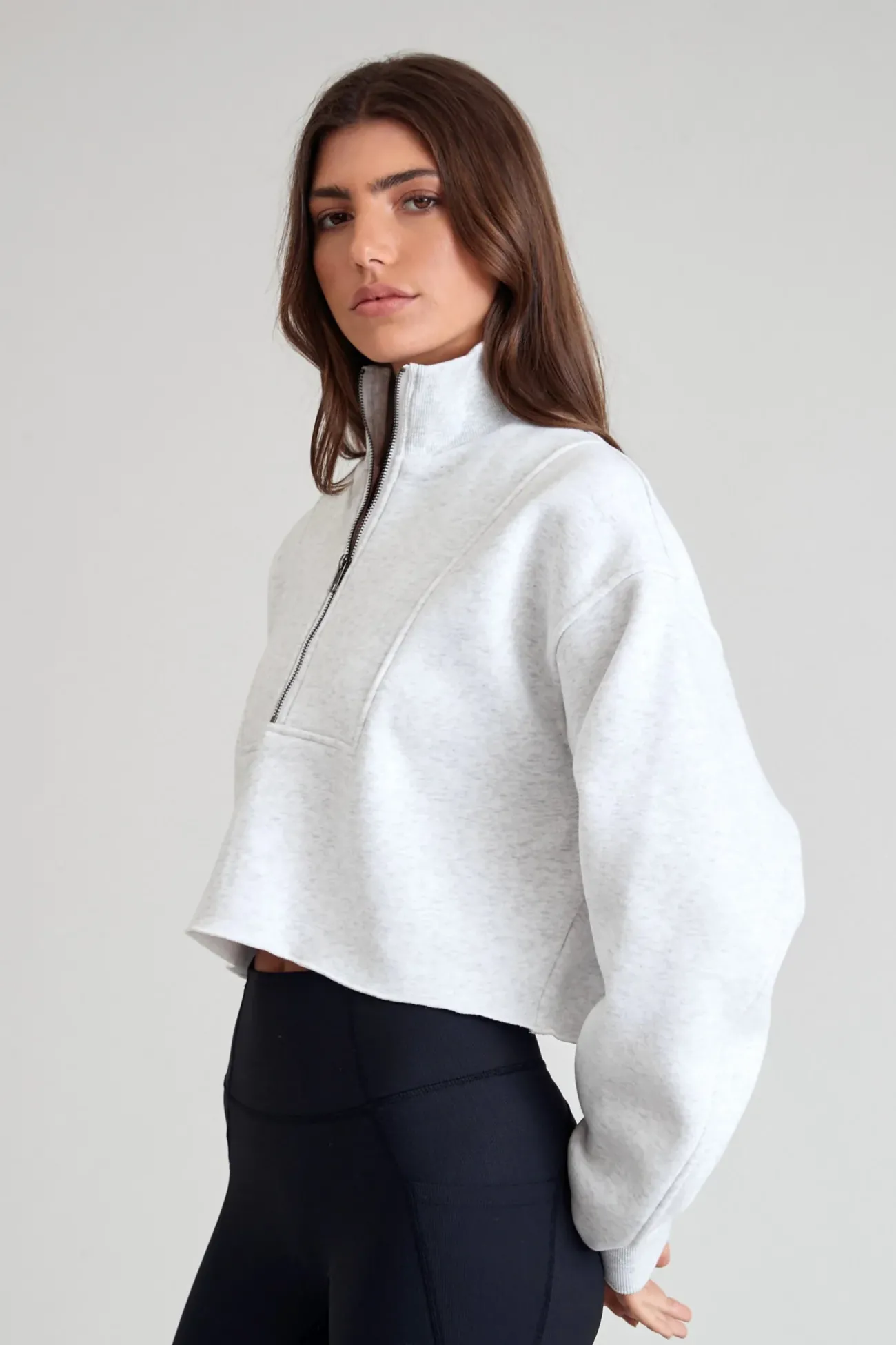 Arlo Crop 1/2 Zip Sweater<ALL FENIX Discount