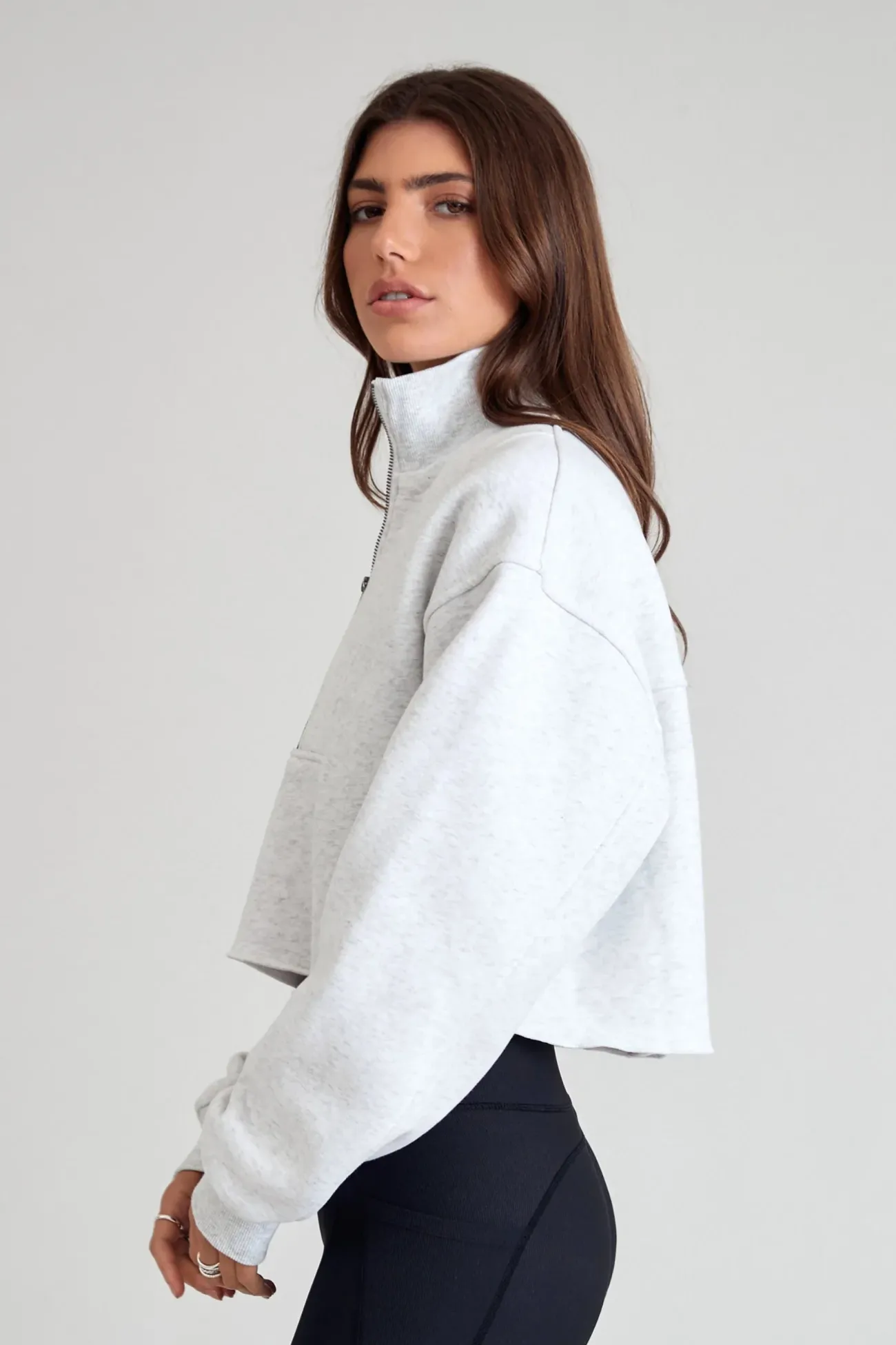 Arlo Crop 1/2 Zip Sweater<ALL FENIX Discount