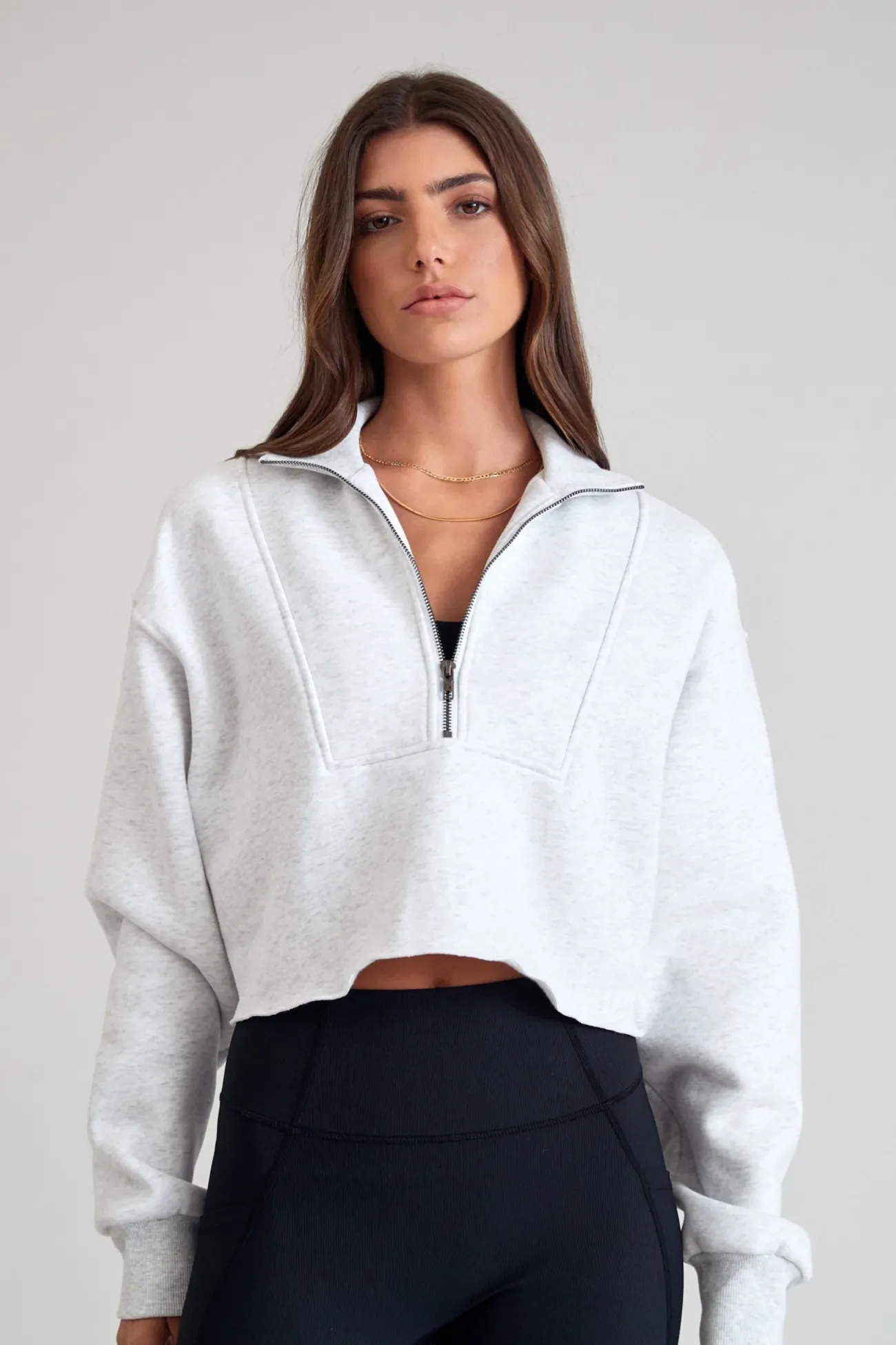Arlo Crop 1/2 Zip Sweater<ALL FENIX Discount
