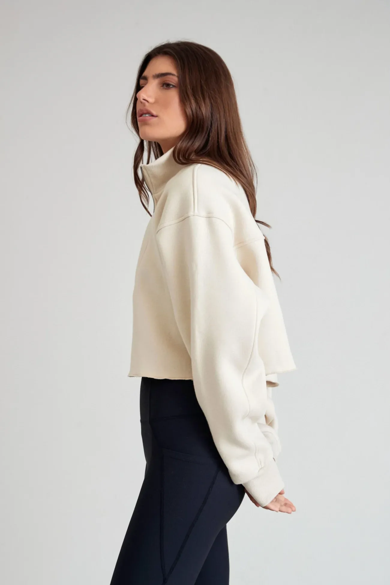 Arlo Crop 1/2 Zip Sweater<ALL FENIX Sale