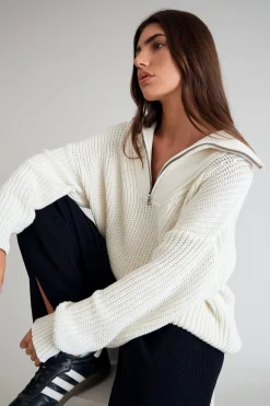 Chunky 1/2 Zip Knit<ALL FENIX Hot