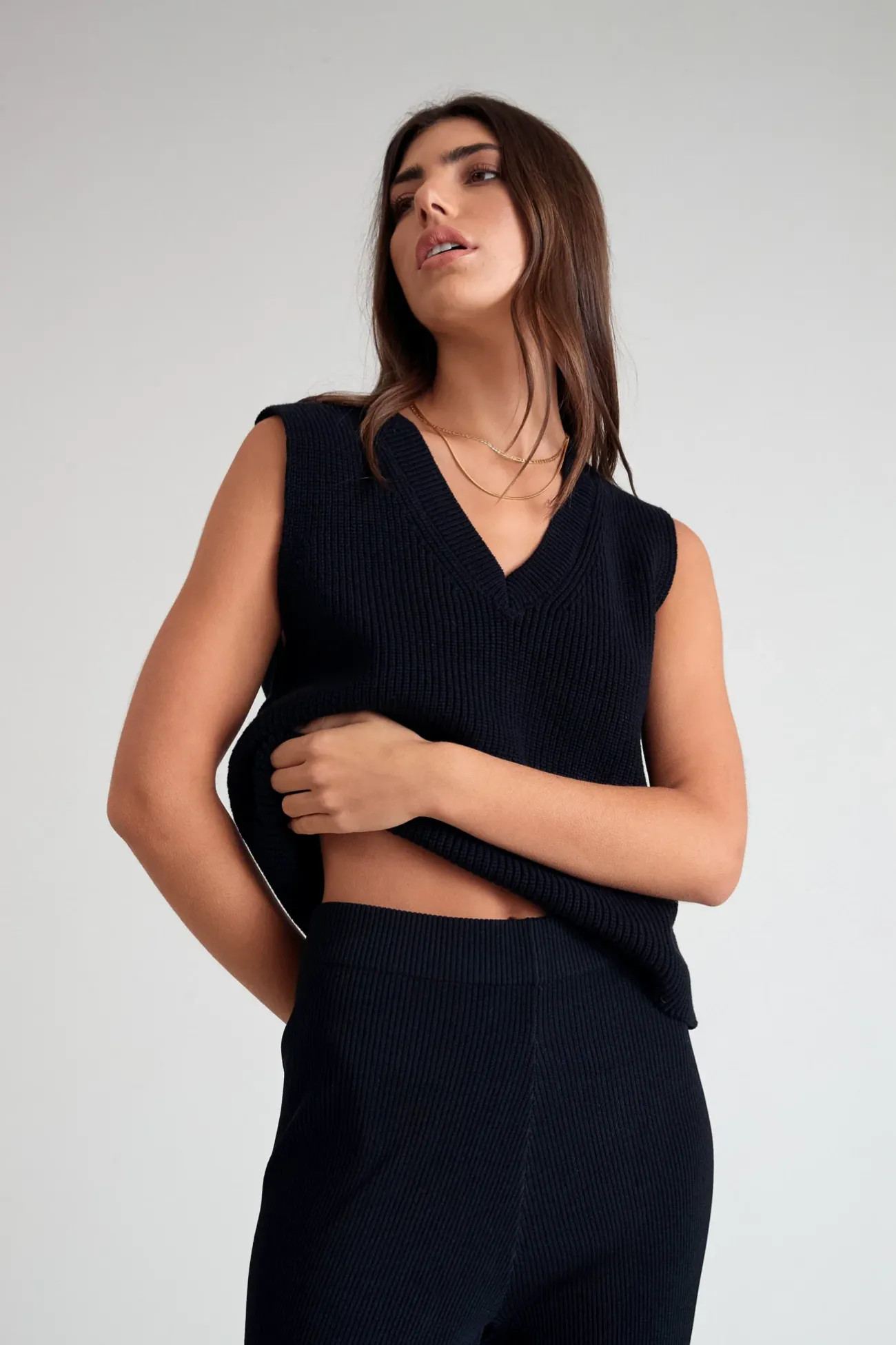 Longline Knit Vest<ALL FENIX Best